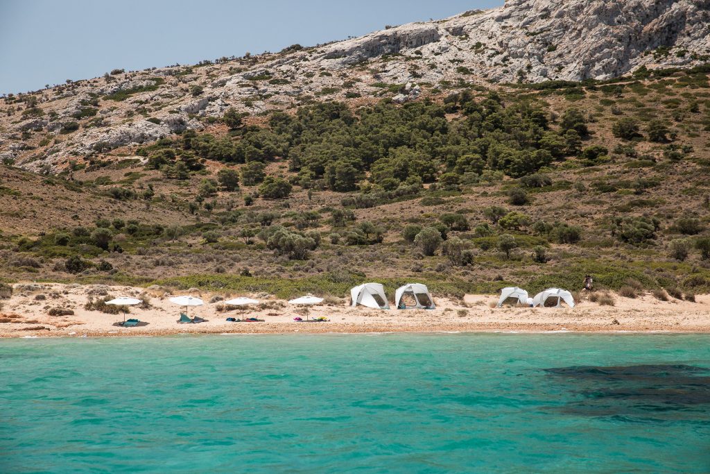 Terra Nation beach picnic at private island Patroklos